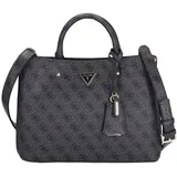 GUESS Meridian Girlfriend Satchel Logo Coal Grau Damen