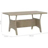 vidaXL Gartentisch 120 x 70 x 66 cm Grau