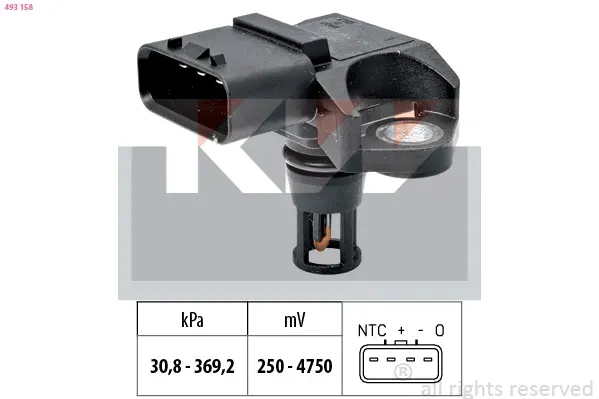 KW Luftdrucksensor, Höhenanpassung 493158 für Opel GM