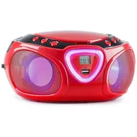 Auna Roadie CD Boombox UKW-Radio Lichtshow CD-Player Bluetooth 5.0
