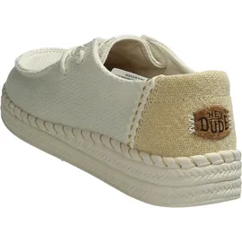 HEYDUDE Hey Dude Wendy Espadrille Woven, Zapatos sin Cordones para Mujer, White 37 EU
