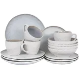 Beliani Sesame Tafelservice 16-tlg. hellgrau