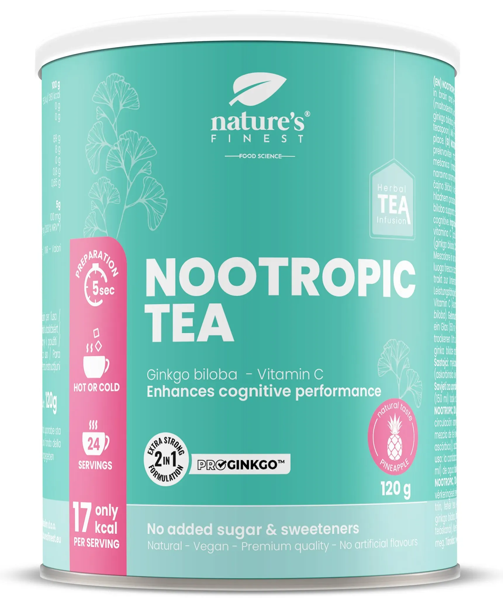 Nature's Finest Nootropic tea - Verbessert der kognitiven Leistungsfähigkeit 120 g