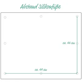 Zeller Glas Herdblende-/Abdeckplatte XL schwarz