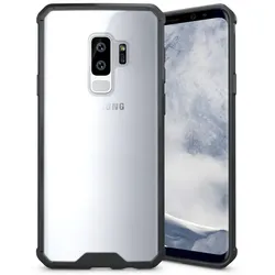 Handytasche für Samsung Galaxy S9 Plus Full Case Schutz Hülle Transparent Schwarz