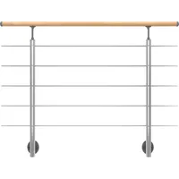 DOLLE Geländer-Set 150 cm Aluminium/Edelstahl/Holz