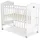 Cangaroo Babybett Wing 120 x 60 cm Gitterbett Buchenholz Räder 3 Höhenpositionen, weiß