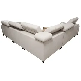 kaiser möbel Designer-Ecksofa mit Schlaffunktion und Bar GRECO III Avra Gelb Rechts