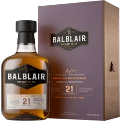 Balblair 21 Years Old Single Malt Scotch Whisky in Geschenkverpackung