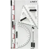 Linex - Lineal - Tafelzeichengeräte 6-teilig, Zeichengeräte, Magnetischer Tafelsatz für Lehrer