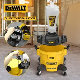 DeWalt Absauganlage Edelstahl 23 L gelb