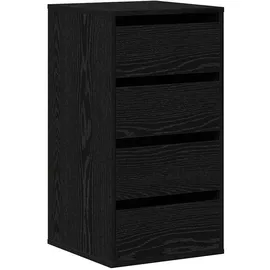 vidaXL Schubladenschrank Schwarz 40 x 41 x 76 cm Holzwerkstoff