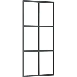 vidaXL Schiebetür rechts 90 x 205 cm schwarz
