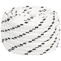 vidaXL Leinen Bootsseil Geflochten 16 mmx25 m Polyester Weiß