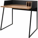 TemaHome Volga Schreibtisch Holz Nussbaum Furnier/Schwarz 90 x 60 x 88 cm