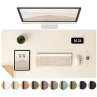 LuxusKollektion Schreibtischunterlage Kork-Schreibtischunterlage Naturkork & PU-Leder wasserdicht beige beige