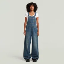 G-Star Straight Leg Latzhose - Dunkelblau - Damen - L,