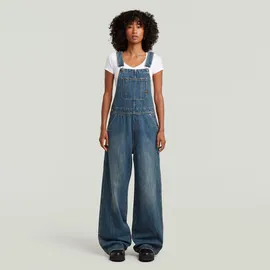 G-Star Straight Leg Latzhose - Dunkelblau - Damen - L,