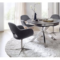 MCA Furniture Esszimmerstuhl »Melrose«, (Set), 2 St., Stuhl 360°drehbar mit Nivellierung, grau ¦ Maße cm B: 63 H: 88 T: 64