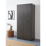 Rauch Drehtürenschrank »Kleiderschrank Schrank Garderobe Wäscheschrank VANDOR«, in drei Breiten, Höhe 197 cm, Griffe in Graumetallic MADE IN GERMANY, grau