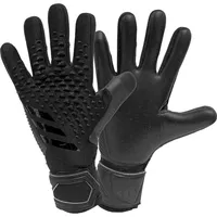 adidas Unisex Goalkeeper Gloves (W/O Fingersave) Predator Competition Goalkeeper Gloves, Black/Black/Black, HY4074, 9