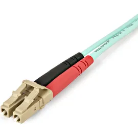 Startech 450FBLCLC1 OM4 Duplex Multimode Glasfaserkabel, 1 m Türkis
