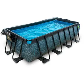 EXIT TOYS Stone Pool 400 x 200 x 100 cm inkl Sandfilter und Abdeckung