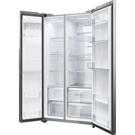 Haier - Amerikanischer kühlschrank 90,5 cm, 601 l, belüftet, platin HSW59F18EIMM