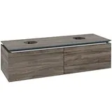 Villeroy & Boch Legato Waschtischunterschrank B66800RK 140x38x50cm, für 2 Waschtische, Stone Oak