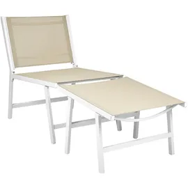 Beliani Marceddi Gartenstuhl 54 x 70 x 60 cm beige 4 St.
