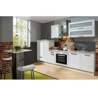 Menke Küchenzeile Premium Landhaus  (Breite: 300 cm, Weiß, Mit Elektrogeräten, Mit Geschirrspüler)