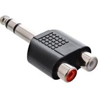 InLine Audio-Adapter 6,3mm-Klinken-Stecker - 2x Cinch-Buchse Stereo