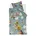 PARTOUT DES FLEURS Mako-Satin Weiß 155 x 220 cm 80 x 80 cm