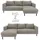 TRENDMANUFAKTUR Eckcouch Cord 2-Sitzer Grau