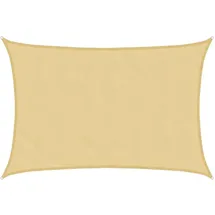 vidaXL Sonnensegel Sandfarbe 6x5 m 100% Polyester Oxford