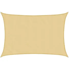 vidaXL Sonnensegel Sandfarbe 6x5 m 100% Polyester Oxford