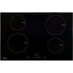 vidaXL Induktionskochfeld mit 4 Platten Touch Control Glas 77cm 7000 W
