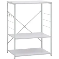 vidaXL Mikrowellenregal 60 x 39,6 x 79,5 cm Weiß
