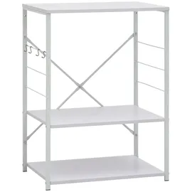vidaXL Mikrowellenregal 60 x 39,6 x 79,5 cm Weiß