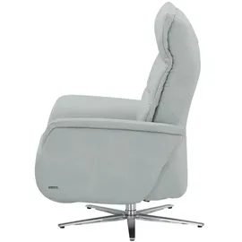 HIMOLLA Fernsehsessel 7051 Leder 74 x 113 x 86 cm Blau mit Kopfteil