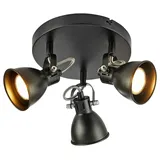Markslöjd Mion 3 rund schwarz Metall 18 cm