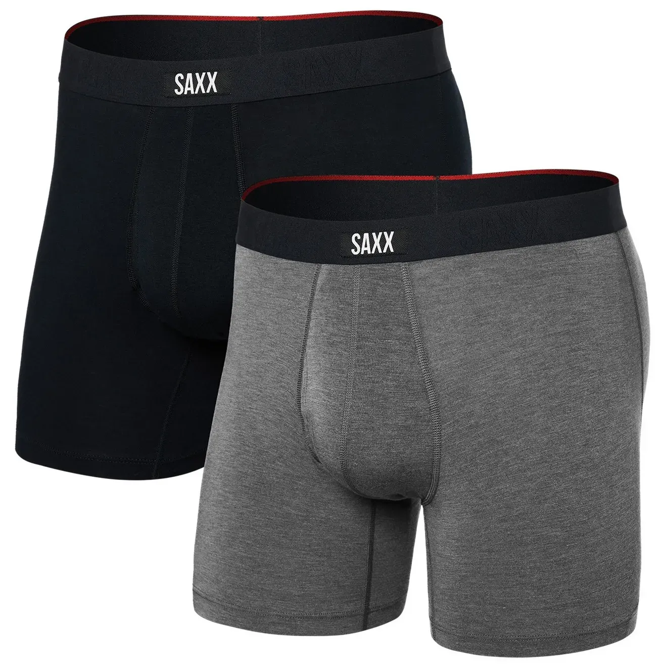 Boxershorts Saxx Vibe Xtra Super Soft Bb Fly 2Pk Größe: L /  grau