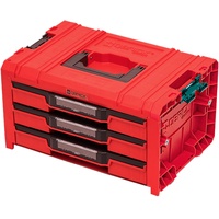 QBRICK SYSTEM Pro Drawer 3 Toolbox Expert Red Ultra HD Werkzeugkoffer Werkzeugkasten Werkzeugbox aus Kunstoff Werkzeugkiste mit Schubladen Toolbox Organizer Für Werkstatt Rot 45 x 31 x 24,4 cm