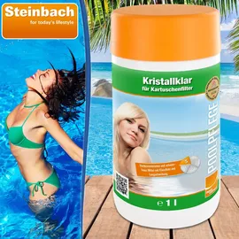 Steinbach Poolpflege Kristallklar Algezid 1 l, Aktivsauerstoff Poolchemie
