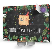 Mr. & Mrs. Panda Duftkerzen Adventskalender Toast Party - Schwarz - Geschenk, Liebe, für Männer, Freundin, Jahrestag, Freund, Heiratsantrag, Vale... - Schwarz