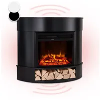 Klarstein Loloru Elektrokamin Heizlüfter 900/1800W Wochentimer Fernbedienung Schwarz