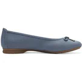 Jana Damen Ballerinas Elegant Vegan, Blau (Denim), 42 EU