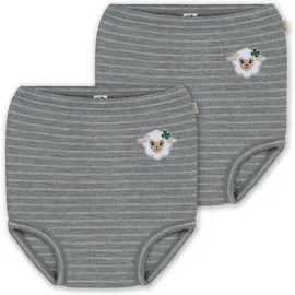 normani Outdoor Sports 2er Pack Baby Merino Windelhose Tokoroa in Grau gestreift | Gr.: 98