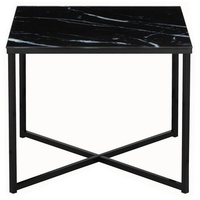 SalesFever Beistelltisch Tischplatte in Marmoroptik schwarz