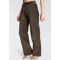 VIVANCE Homewearhose, mit breiter elastischen Cord Struktur, Loungewear Vivance dunkel oliv